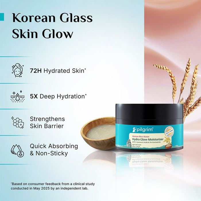 Pilgrim Korean Rice Water Hydra Glow Moisturizer  100g Pilgrim