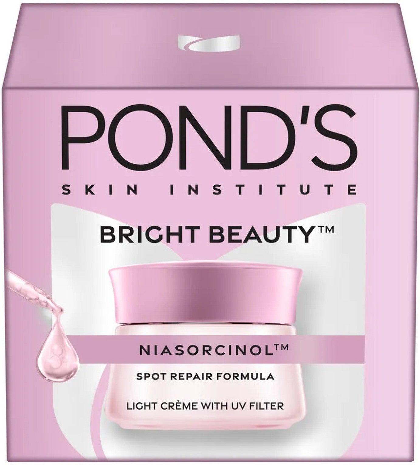 POND's Bright Beauty Light Cream with UV Filter, Niasorcinol, Spot Repair Formula (34 g) POND'S
