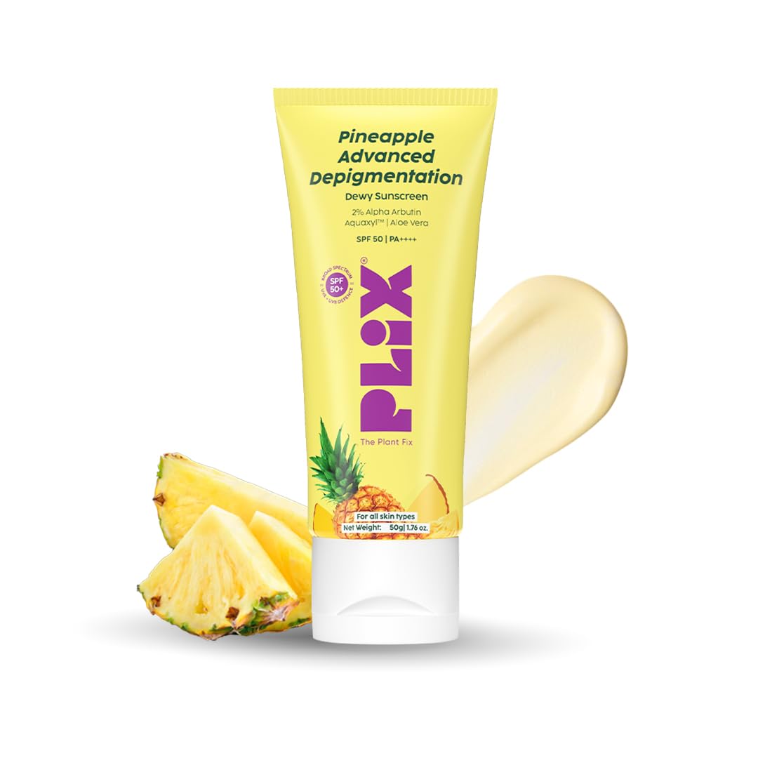Plix Pineapple Advanced Depigmentation Dewy Sunscreen SPF 50 PA++++ 50g PLIX