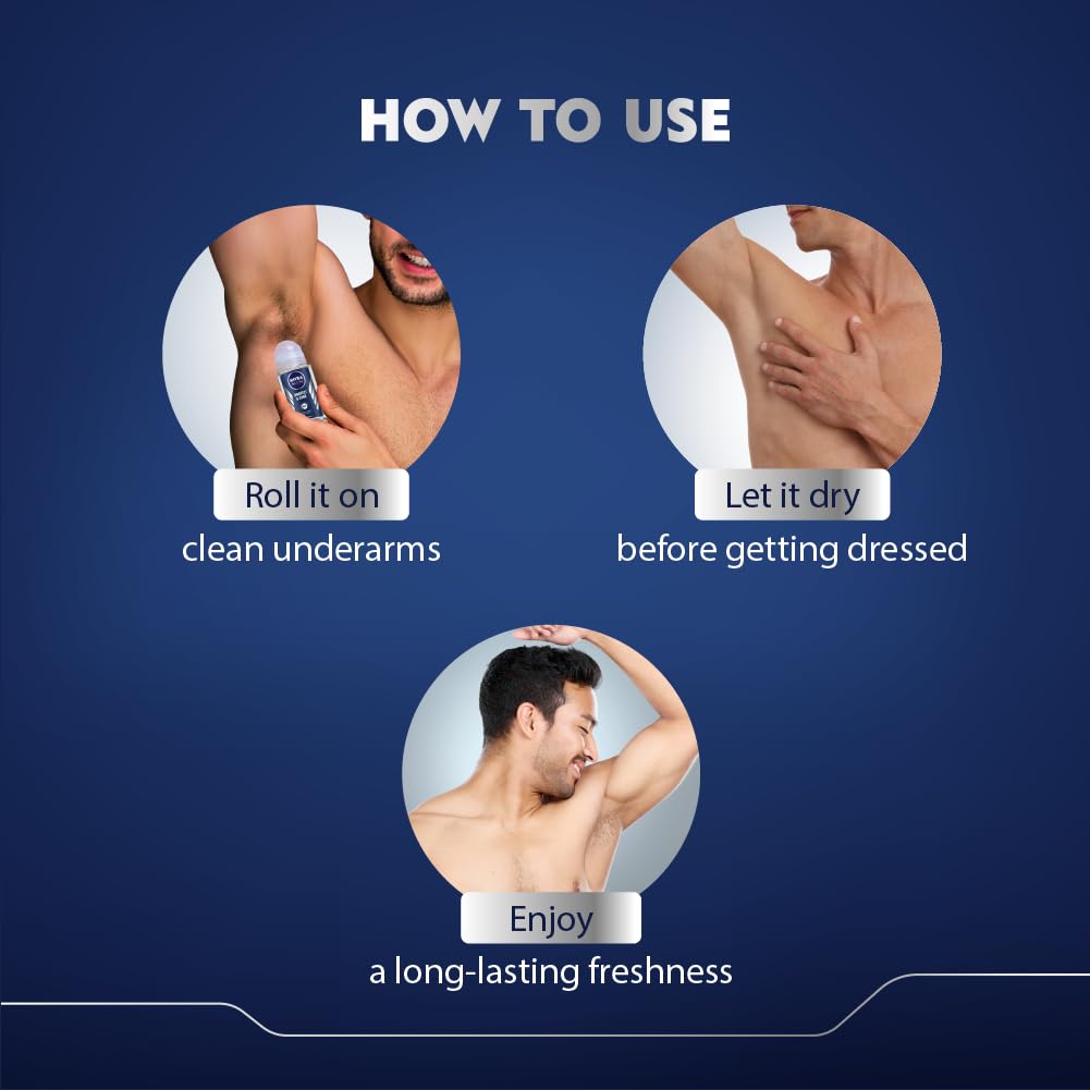 NIVEA Men Fresh Woody Protect And Care Roll On, 50Ml NIVEA