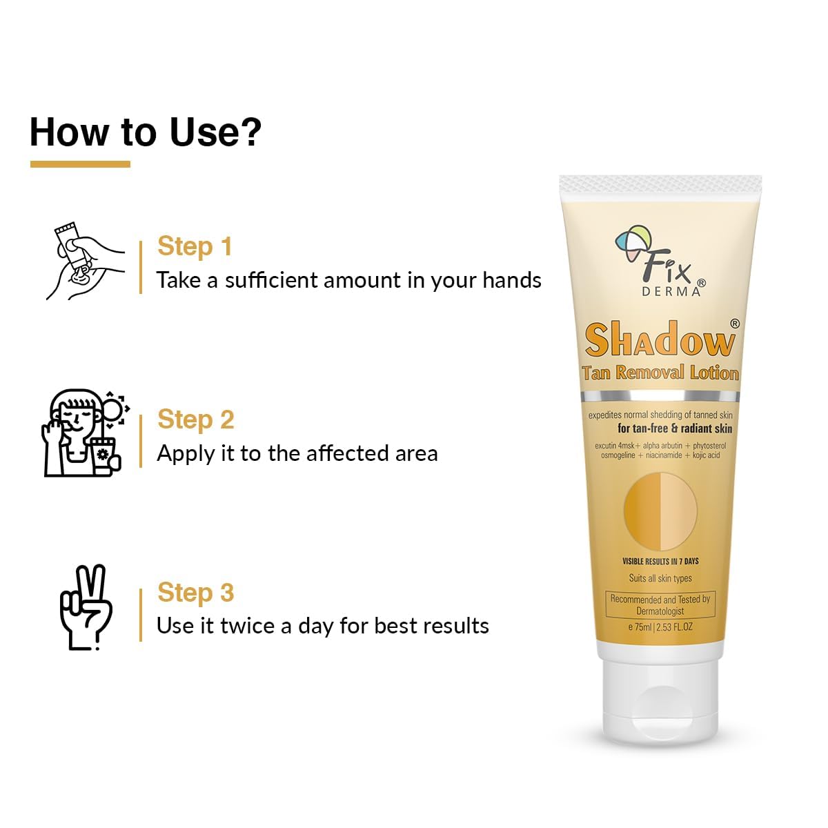 Fixderma Strallium Stretch Mark Cream, Removes Pregnancy stretch marks, Scar removal and Moisturizing Cream, Stretch mark remover for Stomach, thighs & all body parts- 75g (Copy) FIX DERMA