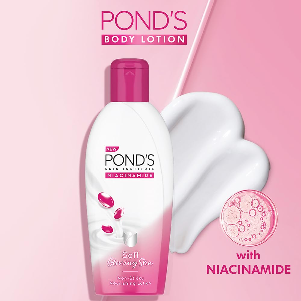 POND's Niacinamide Nourishing Body Lotion for Soft, Glowing Skin, 90 mL POND's