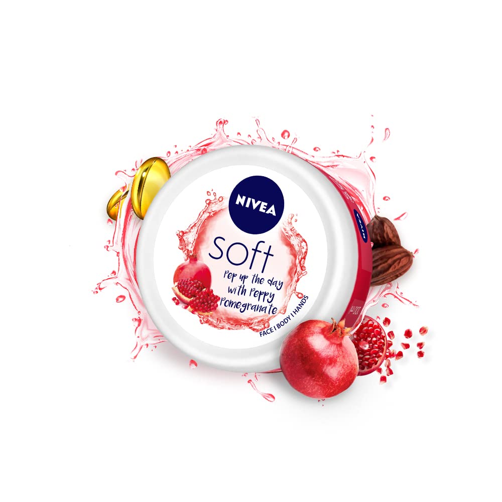 NIVEA SOFT LIGHT MOISTURIZER PEPPY POMEGRANATE  100ML NIVEA