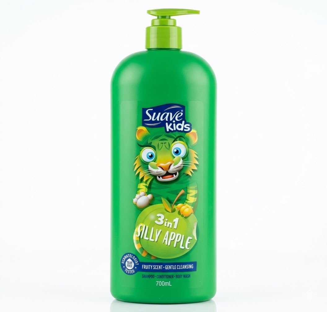 Suave Kids 3-in-1 Shampoo Conditioner & Body Wash Silly Apple 700ml Suave