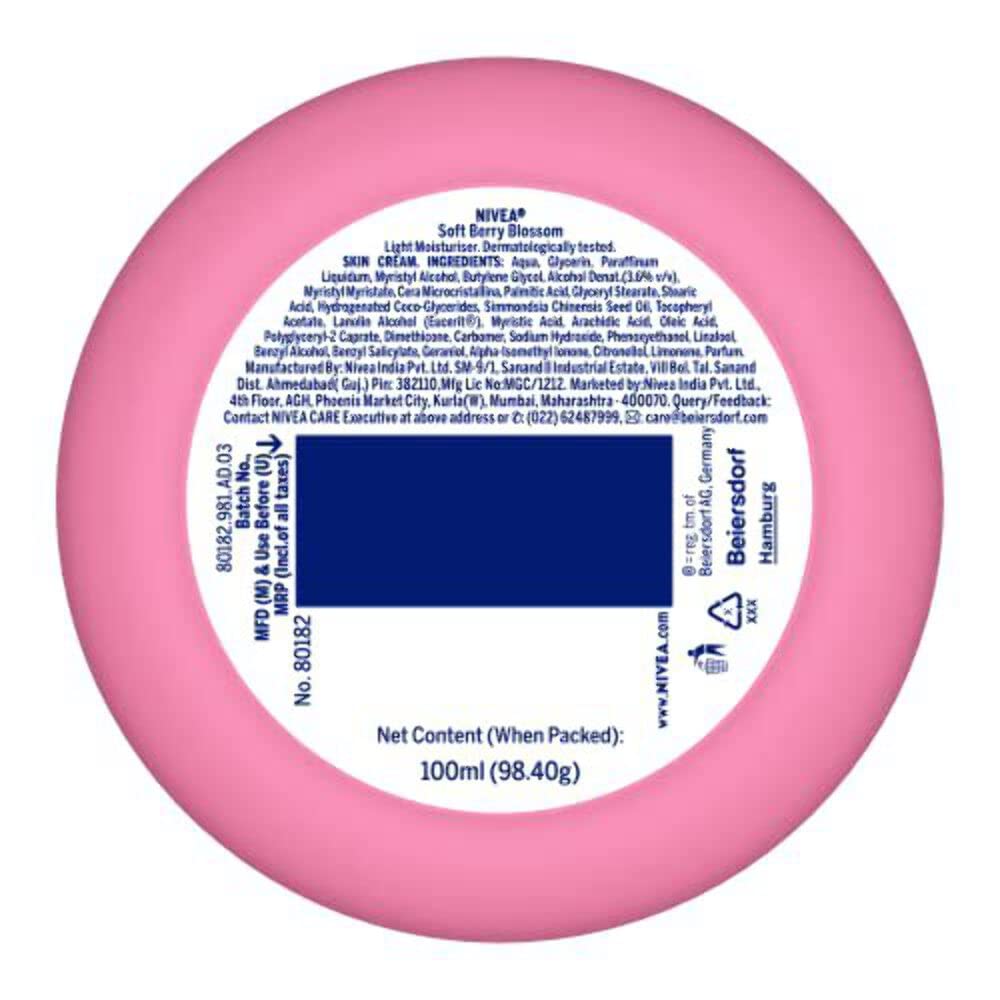 NIVEA SOFT LIGHT MOISTURISER BERRY BLOSSOM 100ML NIVEA