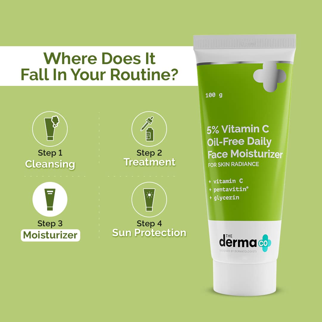 Derma Co 5% Vitamin C Oil-Free Daily Face Moisturizer 100G The Derma Co