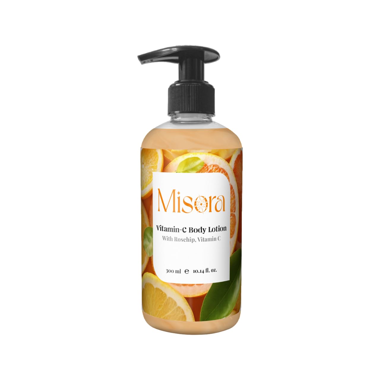 Misora Vitamin C Body Lotion For Glowing Skin | Deep Hydrating & Brightening Body Moisturizer for Dry, Dull Skin | Lightweight, Non-Greasy Formula with Natural Antioxidants For All Skin Types | 300ml MISORA