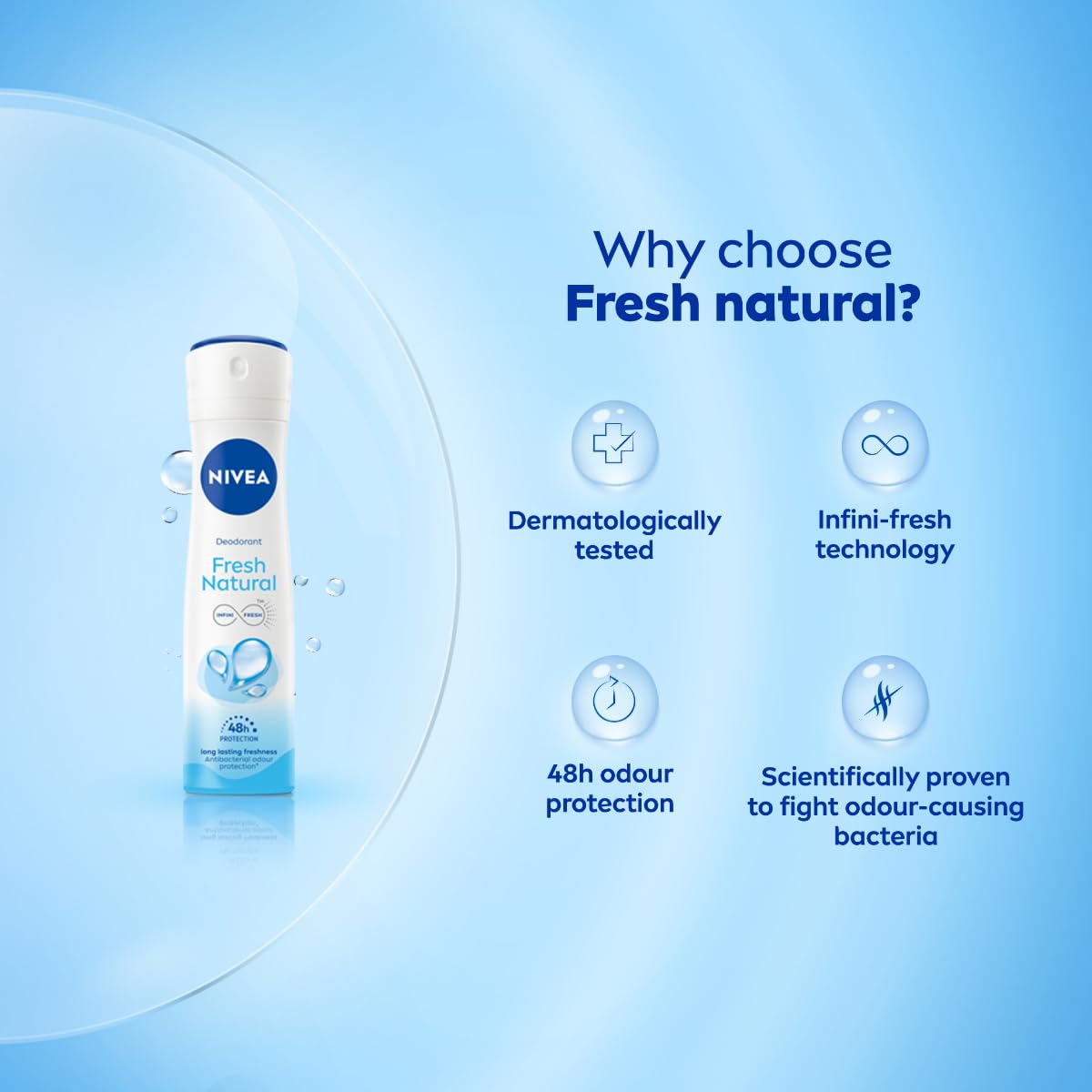 Nivea deodorant fresh natural 150ML NIVEA