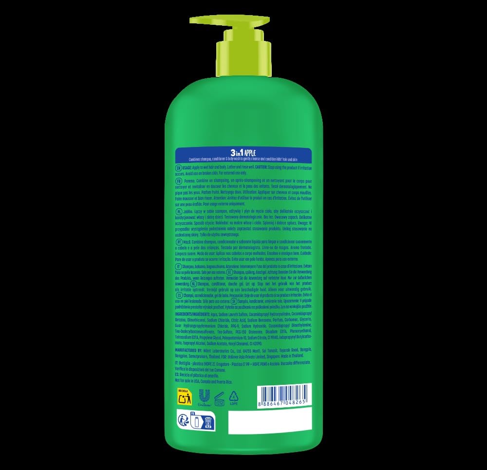 Suave Kids 3-in-1 Shampoo Conditioner & Body Wash Silly Apple 700ml Suave