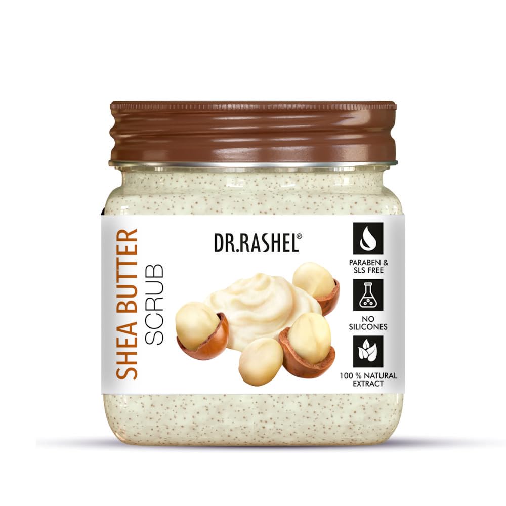 Dr.Rashel Shea Butter Scrub, Paraben & SLS Free, No Silicones, 100% Natural Extract Dr. Rashel