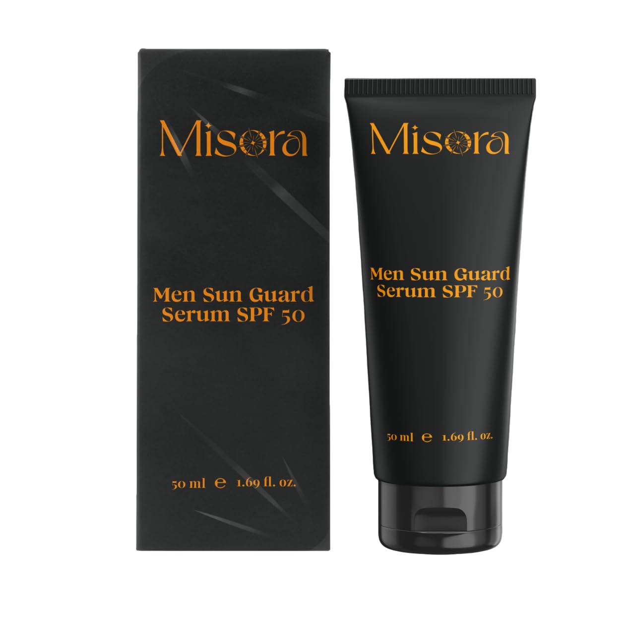 Misora Men Sun Guard Serum SPF 50 With Aloevera & Vitamin E | Ultra-Light, Oil-Control Formula | Water-Resistant & No White Cast | SPF Protection for Oily, Normal, Sensitive & Combination Skin | 50ml MISORA