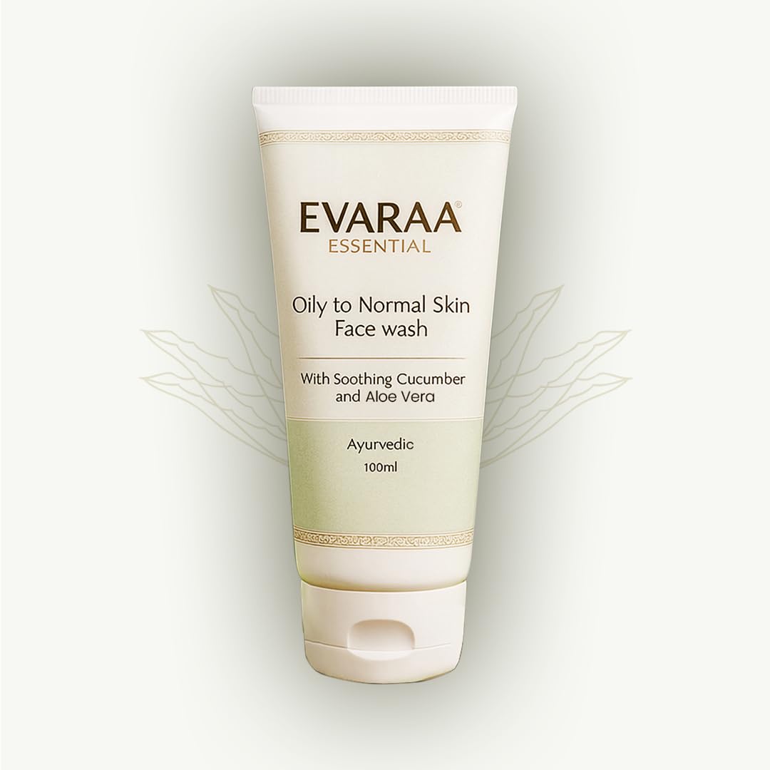 Evaraa Essential Oily to Normal Skin Face Wash – Deep Cleanse, Oil Control & Hydrating Cleanser for Acne-Prone Skin – 100ml evaraa
