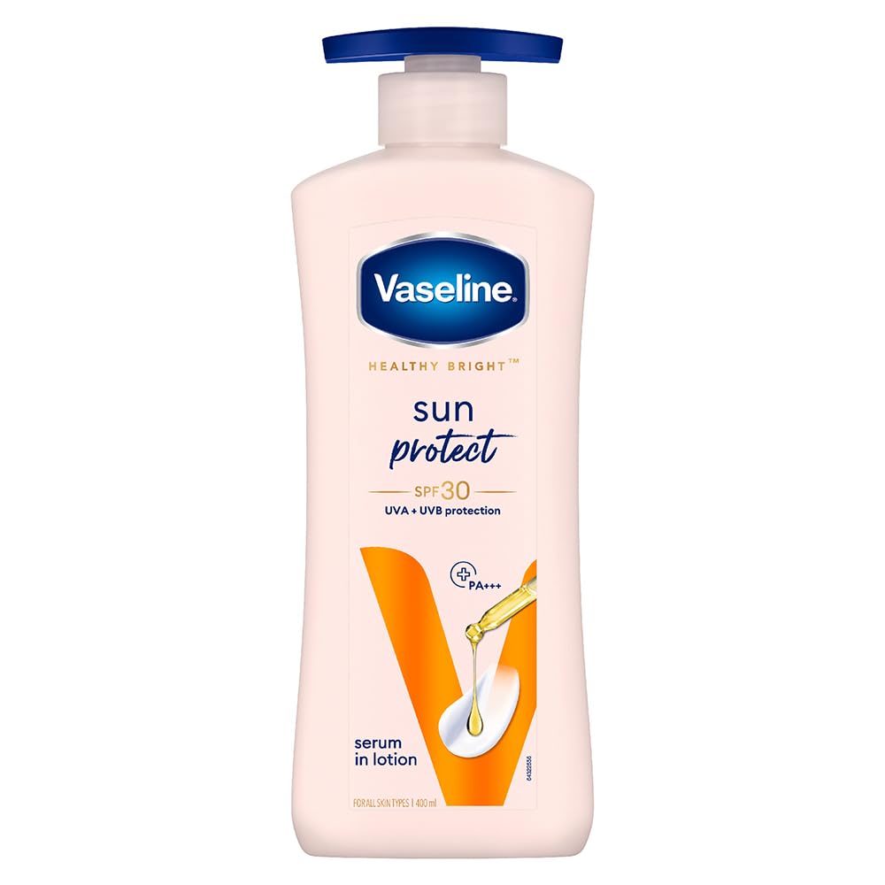 Vaseline Sun Protect SPF 30 Body Lotion, Reduces Tan Lines in 7 Days, UVA + UVB PA+++ Sun Protection, 400ml Vaseline