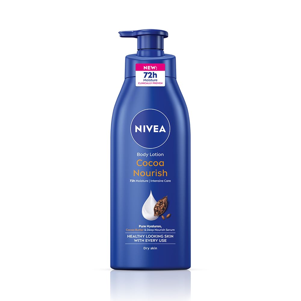 NIVEA Cocoa Nourish 600ml Body Lotion with Deep Moisture Serum 72 H Moisturization NIVEA