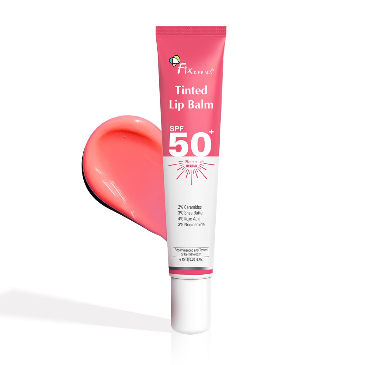 Fixderma Lip Balm With Vitamin C And Vitamin E | Lip Balm For Dark Lips | Lip Balm For Dry Lips & Chapped Lips | Lip Gloss | Lip Balm For Women & Men - 15ml, White (15ml (Pack of 1), Tinted Lip Balm) FIX DERMA