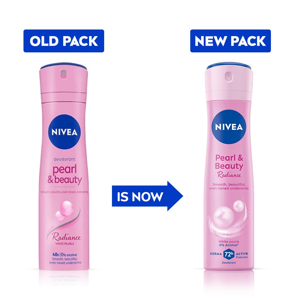 Nivea Female Pearl & Beauty Radiance Citrus Scent Liquid Deodorant 150 Ml | For Eventoned Smooth & Beautiful Underarms NIVEA
