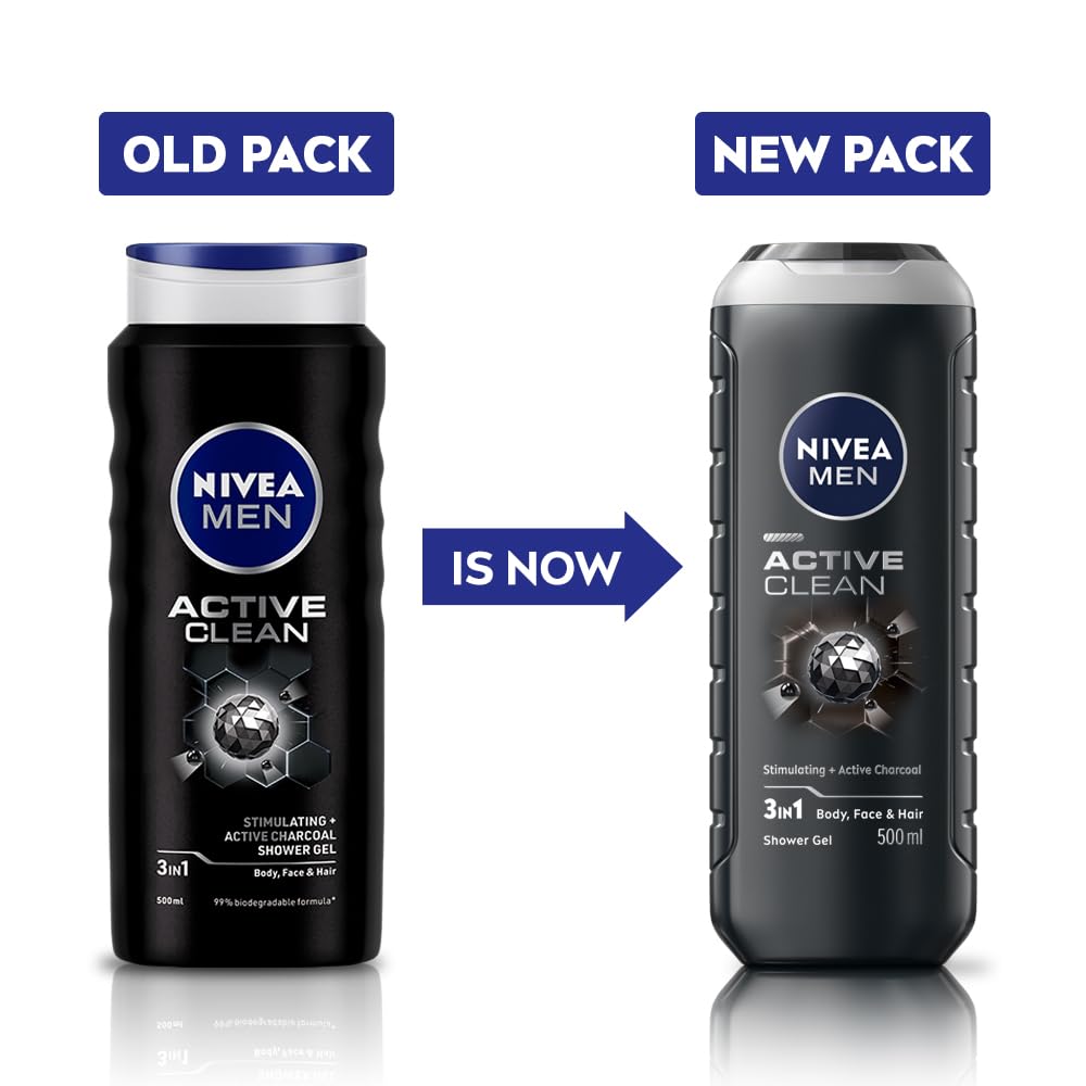 NIVEA MEN Active Clean Shower Gel,500 ml NIVEA