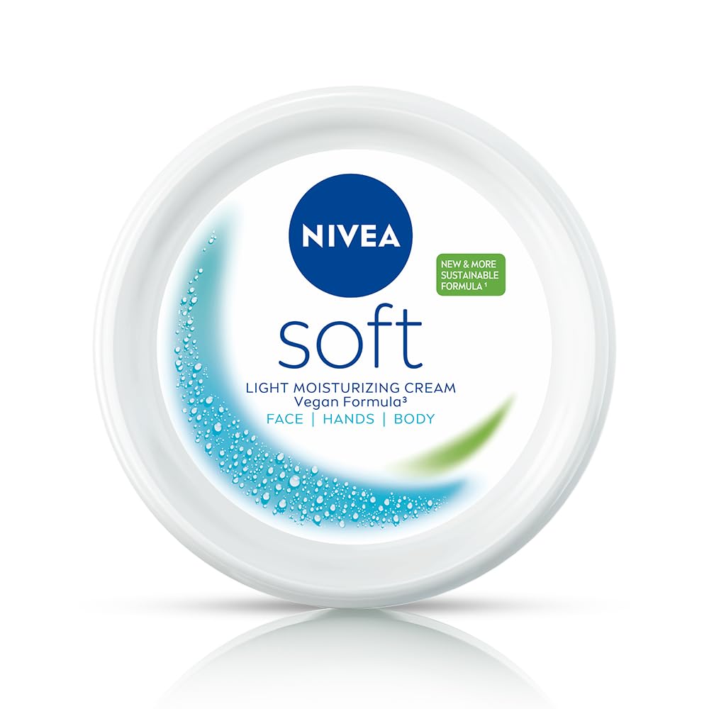 NIVEA Soft Light Moisturizer For Face, Hand & Body, Instant Hydration, Non-Greasy Cream With Vitamin E & Jojoba Oil, 200ml NIVEA