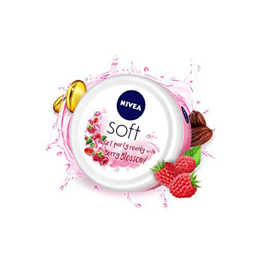 NIVEA SOFT LIGHT MOISTURISER BERRY BLOSSOM 100ML NIVEA