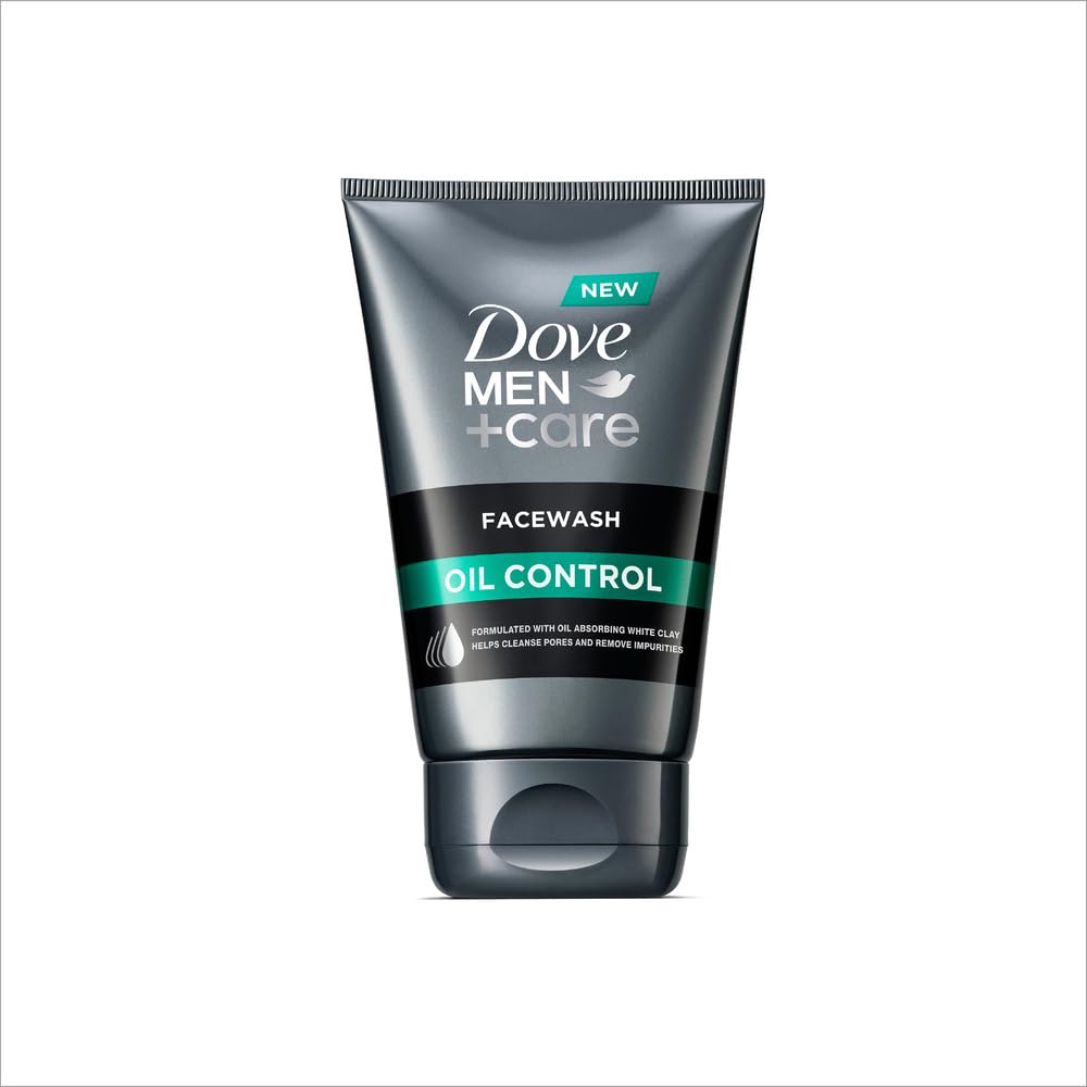 Dove Men+Care Oil Control Face Wash for Deep Cleansing, Excess Oil Removal & Fresh Healthy Looking Skin | Daily Face Cleanser for Men 100ml DOVE