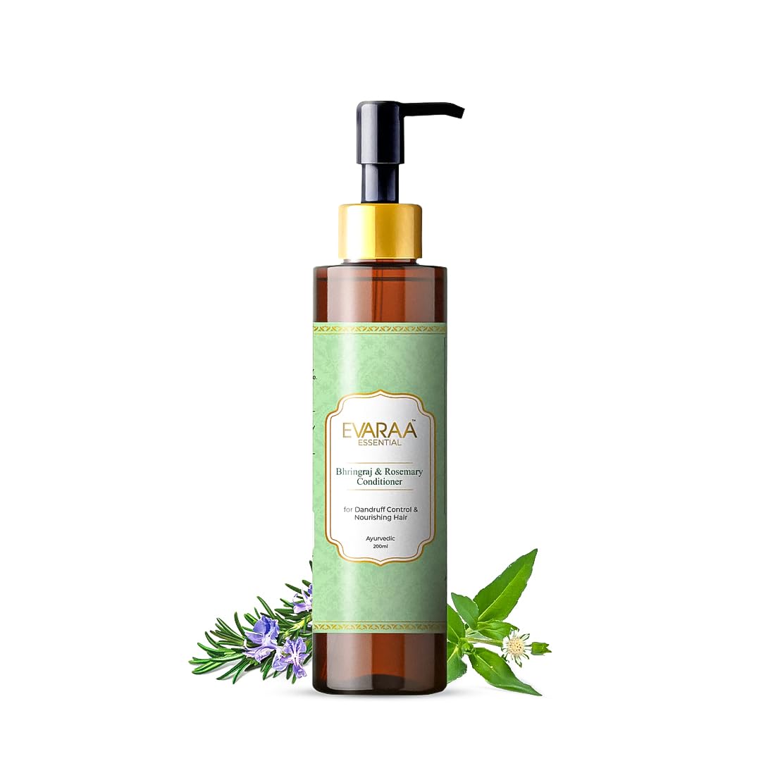 Evaraa Essential Bhringraj & Rosemary Conditioner 200 ml - All Hair Types For Hair Growth Conditioner Visit the EVARAA ESSENTIAL Store Beauty Bumble