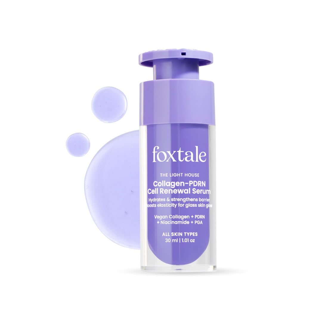 Foxtale Collagen-PDRN Cell Renewal Serum | Collagen + PDRN + Niacinamide + Polyglutamic Acid | Boosts Cell Renewal, Firms & Plumps Skin, Deeply Hydrates & Strengthens Barrier for Smooth, Glass-Skin Glow | For All Skin Types | 30 ml FOXTALE