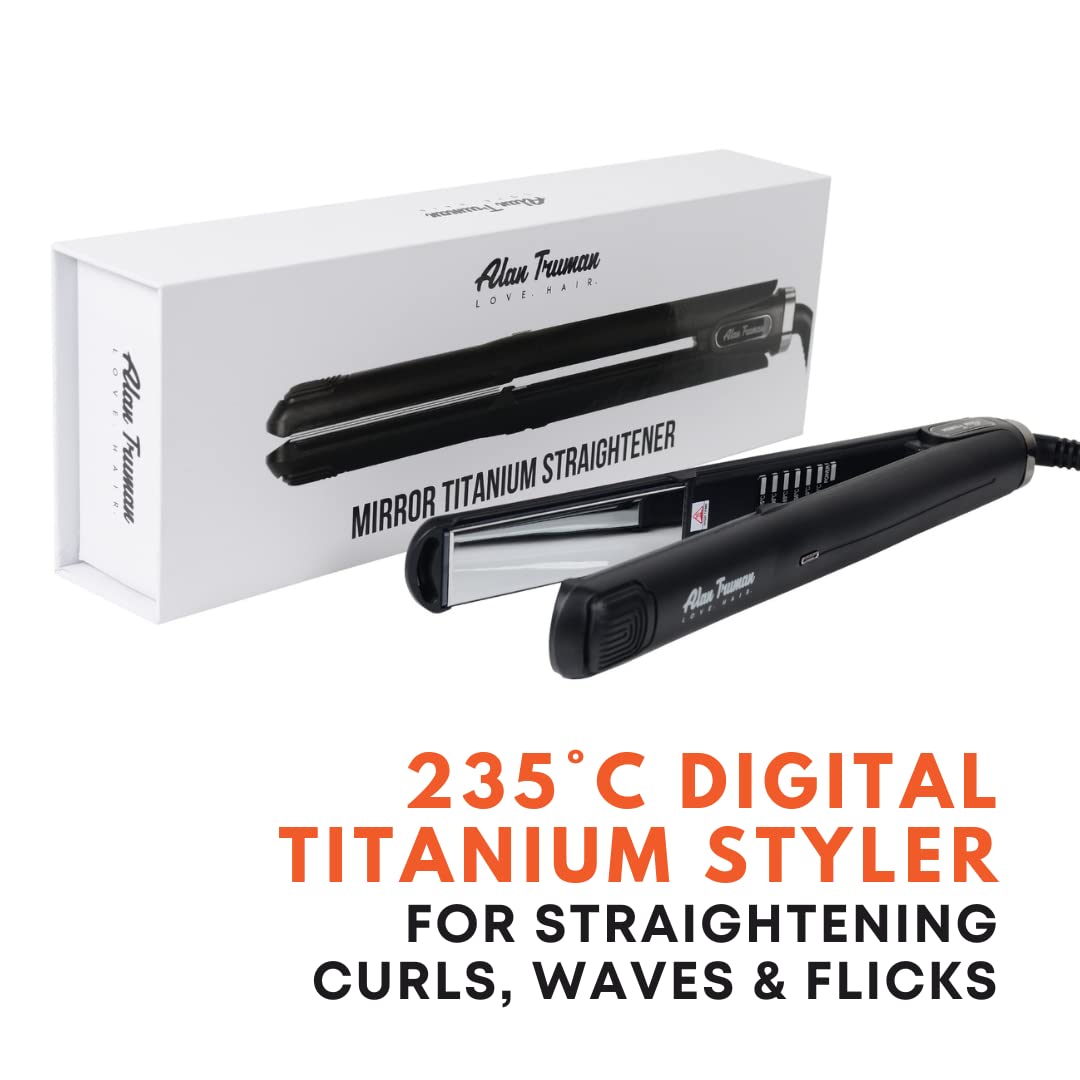 ALAN TRUMAN Love Hair Mirror Titanium Straightener ALAN TRUMAN