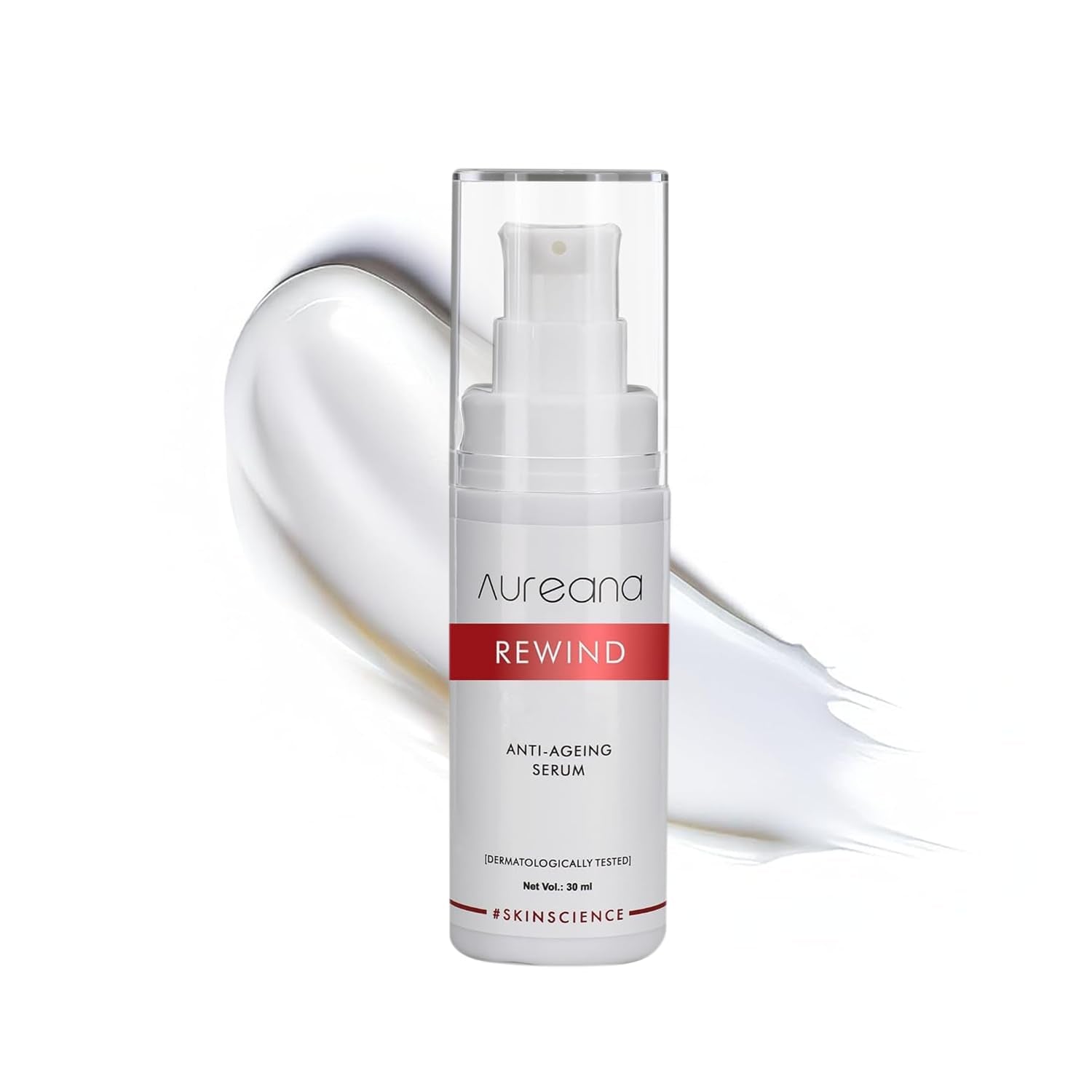 Aureana Rewind Anti-Ageing Face Serum (30ml) | Reduces Wrinkles & Boosts Collagen | 100% Veg, Sulphate-Free, Hypoallergenic | Dermatologically Tested BEAUTY BUMBLE