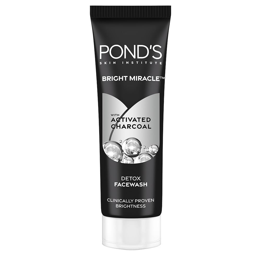 Pond's Pure Detox Anti-Pollution Purity Face Wash With Activated Charcoal Deep Cleans Impurities Dirt And Pollution For 2X Brighter Glowing Skin,50 g Beauty Bumble