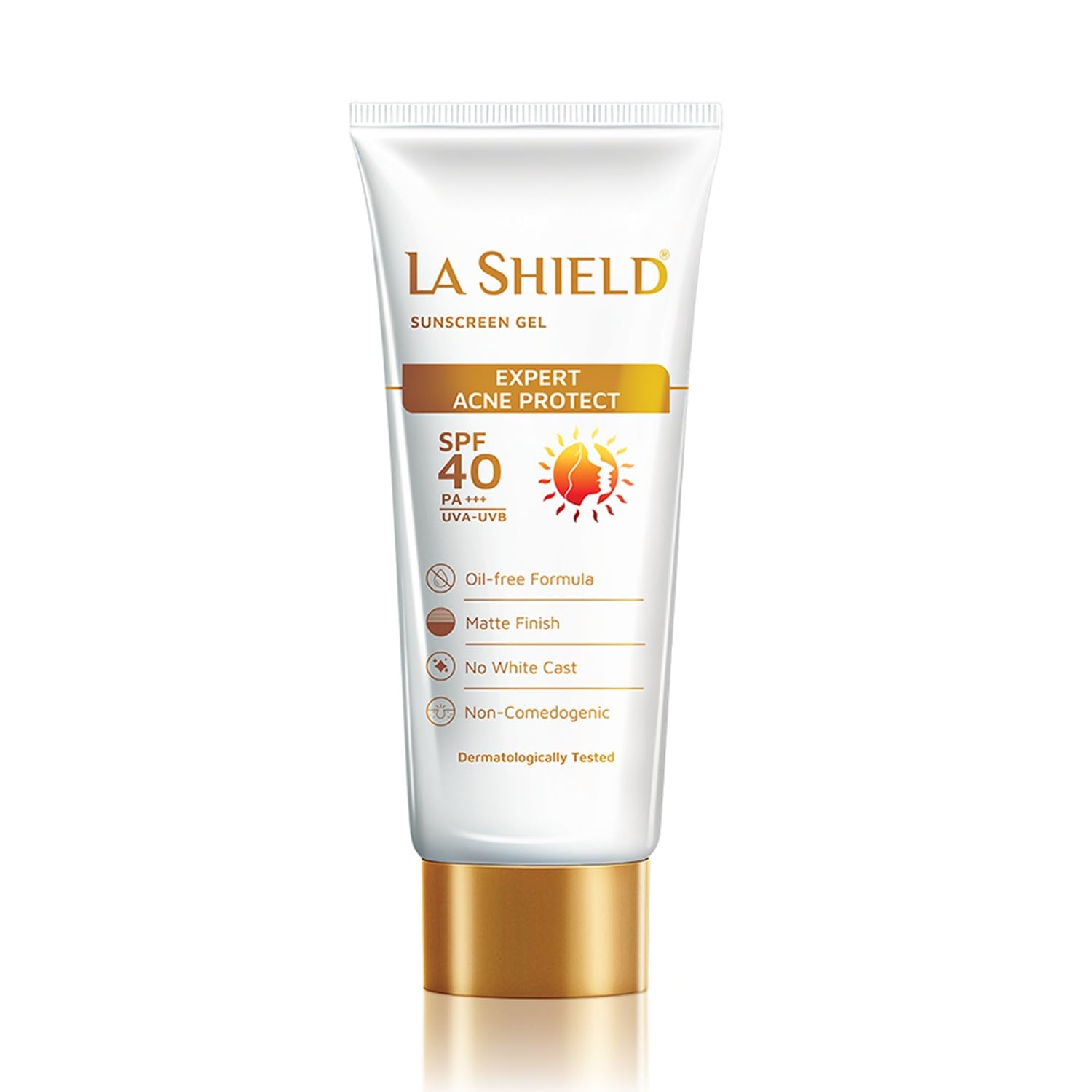 La Shield SPF 40 PA+++ Mineral Sunscreen Gel | Superior Matte Finish | Oil-free | Lightweight | No white cast | For Acne Prone, Oily or sensitive skin |Dermatologist Prescribed | 50g La Shield