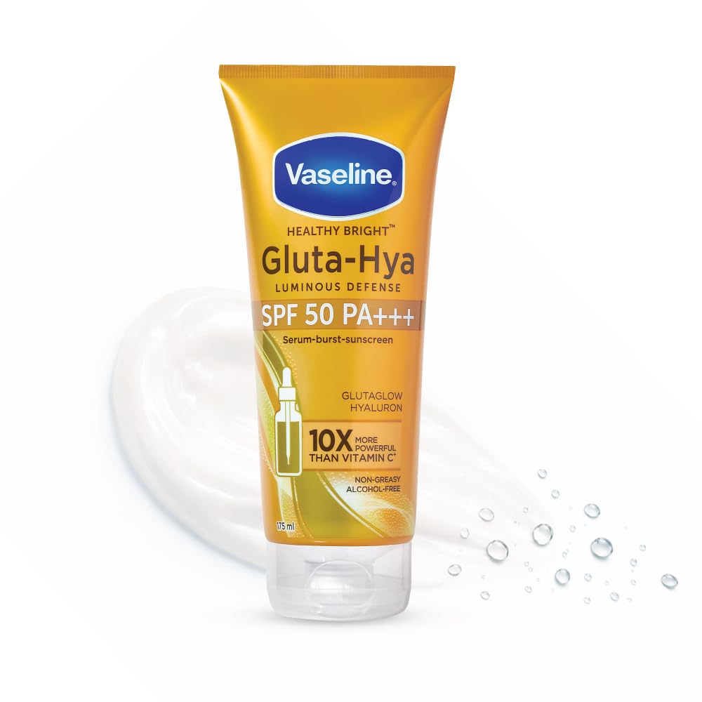 Vaseline Gluta Hya Antioxidant SPF 50 PA+++ Sunscreen – Brightening Sun Protection for Face & Body VASELINE