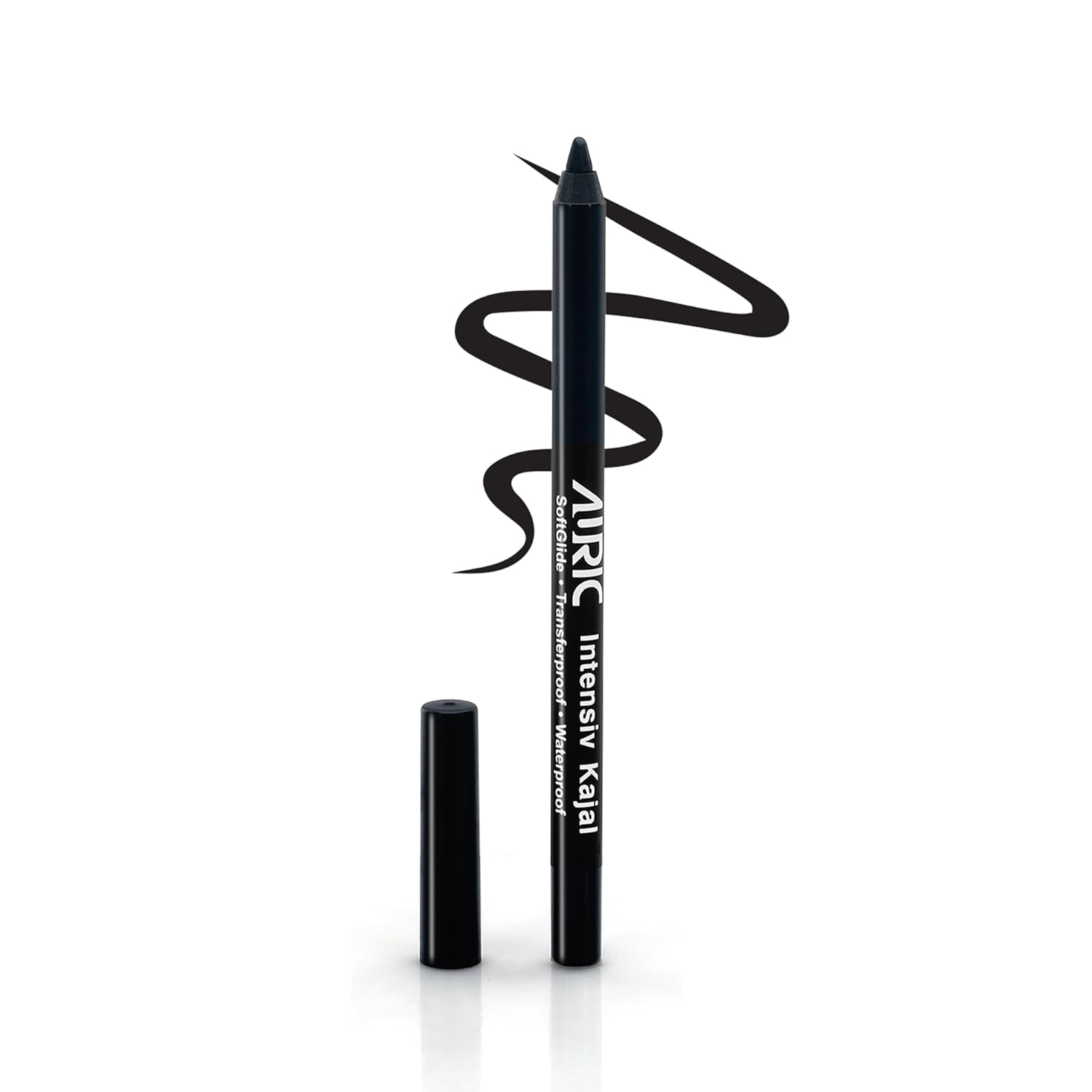 Auric Intensiv Kajal Pencil (1.2g) I Long Lasting, Water Proof, Smudge Proof, Hypoallergenic, Easy-to-apply I Ophthalmologically Tested I (Charcoal Black) BEAUTY BUMBLE
