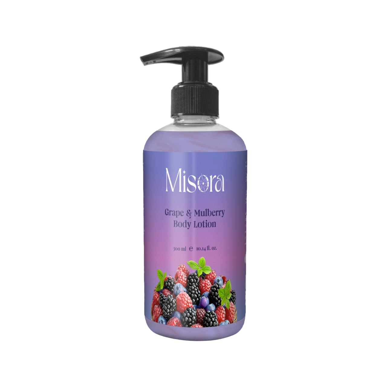 Misora Grape & Mulberry Body Lotion | Deep Hydration, Skin Brightening & Antioxidant-Rich Natural Moisturizer | Nourishing Body Care for Dry, Dull & Uneven Skin Tone for Soft & Radiant Glow | 300ml MISORA
