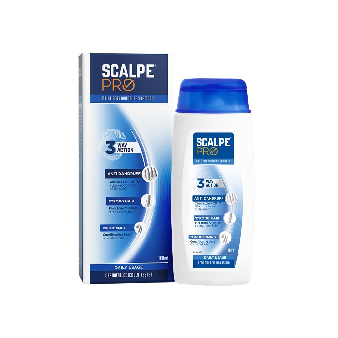 Scalpe Pro Daily Anti-Dandruff Shampoo | Removes Dandruff from Source | Prevents Itching & Irritation | Scalpe Science | Climbazole Formulation | Dermatologically Tested | For Women & Men | 400ml Scalp Pro