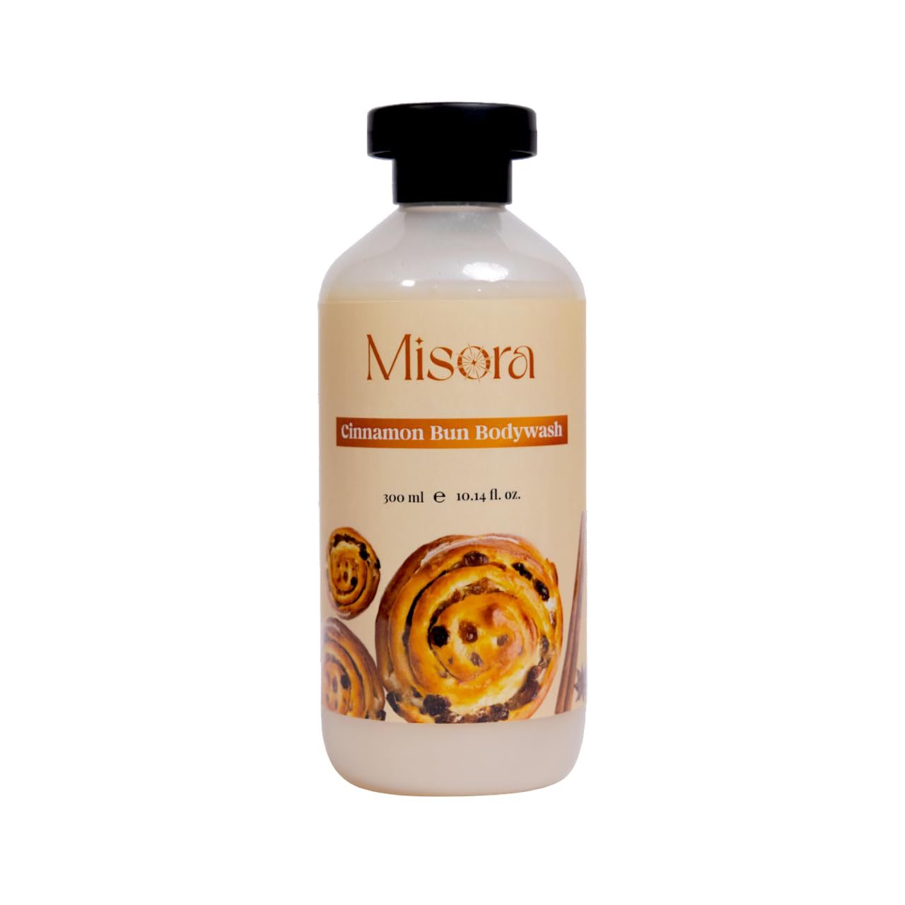 Misora Cinnamon Bun Bodywash | Deep Moisturizing Shower Gel with Sweet Cinnamon & Olive Oil | Hydrating & Nourshing Body Wash For Softer, Smoother & Glowing Skin | Suitable for All Skin Types | 300ml MISORA