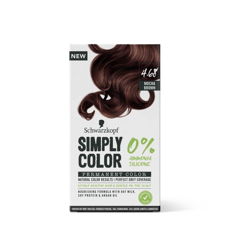 Schwarzkopf SIMPLY COLOR PERMANENT COLOR 4.68 MOCHA BROWN Natural hair color 142.5 ml Schwarzkopf
