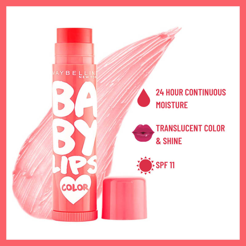 Maybelline New York Baby Lips Color Lip Balm with SPF 11 Up To 24H Moisture Beauty Bumble