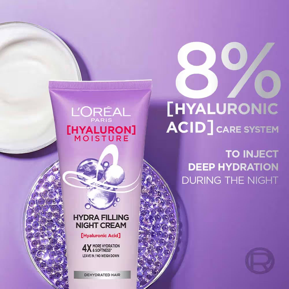 L'Oreal Paris Hyaluron Moisture Hydra Filling Night Cream, 180ml Loreal Paris