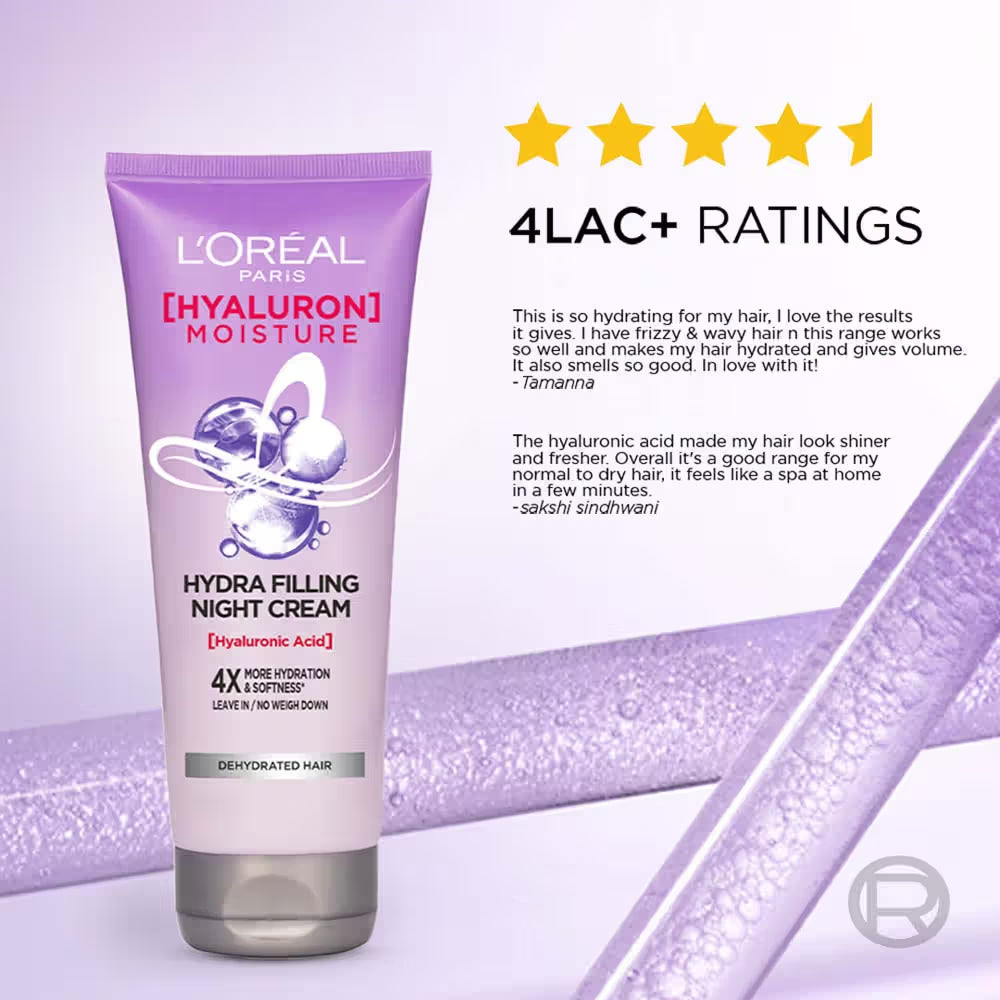 L'Oreal Paris Hyaluron Moisture Hydra Filling Night Cream, 180ml Loreal Paris