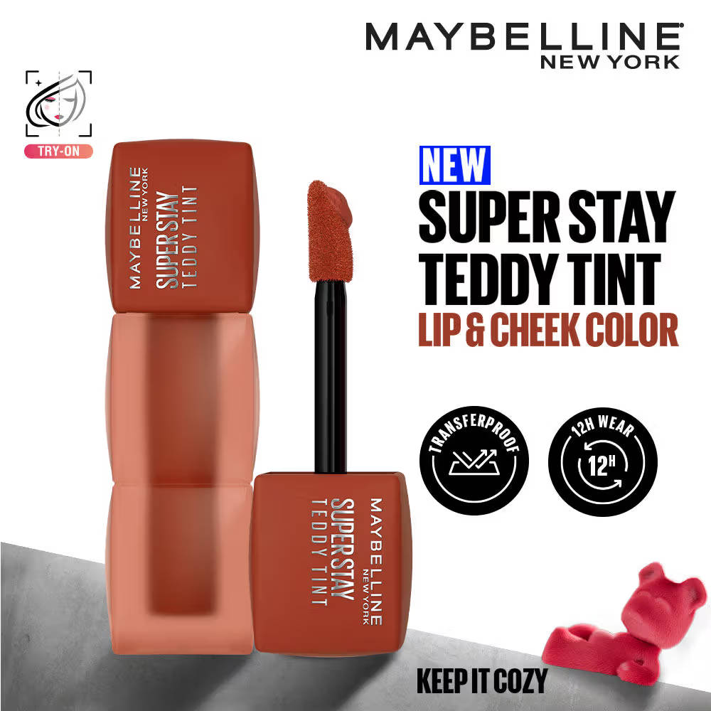 Maybelline New York Superstay Teddy Tint, Lip and Cheek Color, Beauty Bumble