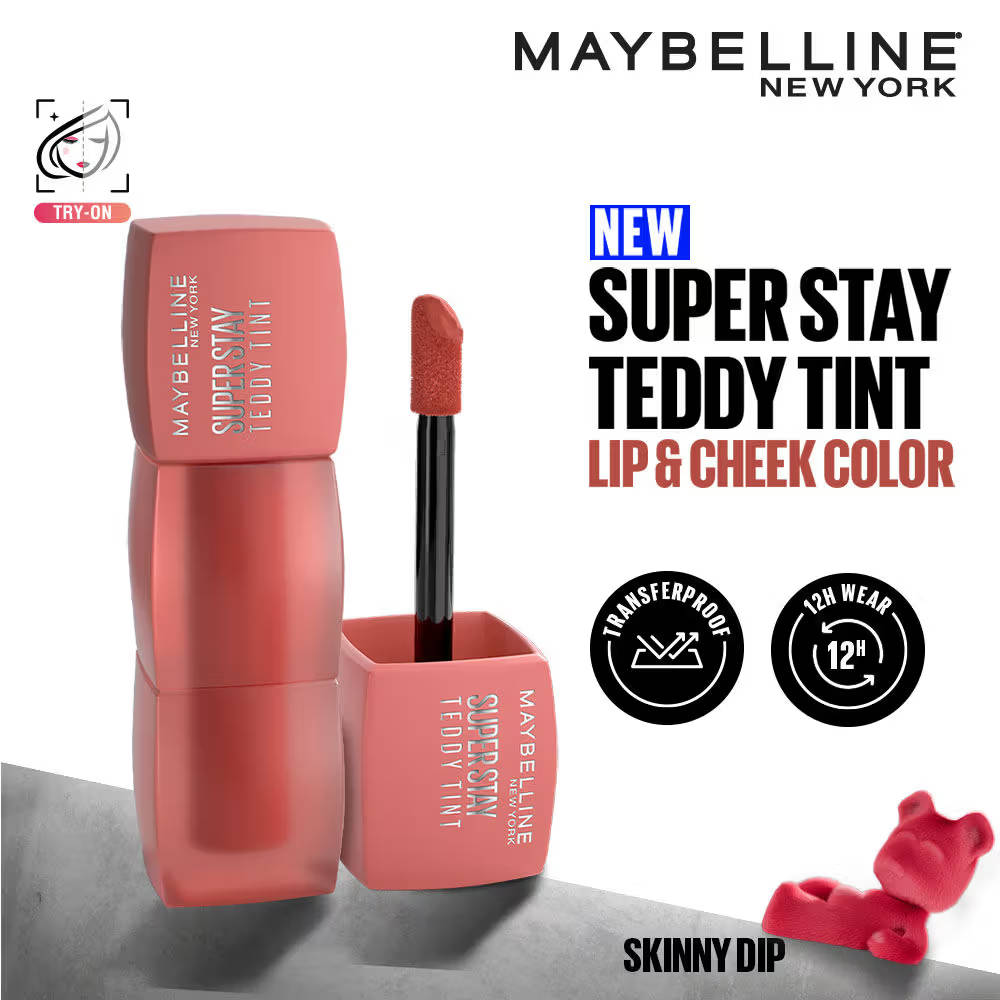 Maybelline New York Superstay Teddy Tint, Lip and Cheek Color, Beauty Bumble