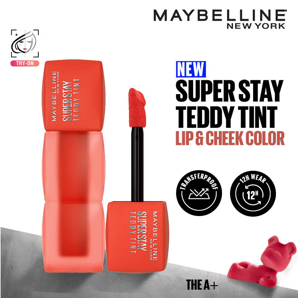 Maybelline New York Superstay Teddy Tint, Lip and Cheek Color, Beauty Bumble