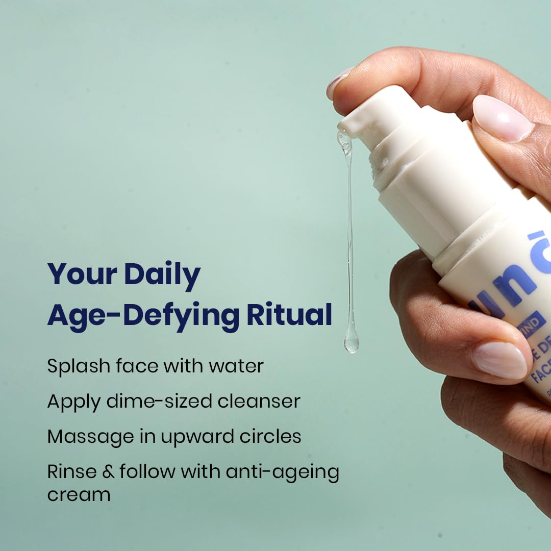 Uncap Age‑Defying Face Cleanser – 80 mL | All Skin Types | Carnosine & Peptides | Gentle Cleansing, Firms Skin & Reduces Fine Lines Uncap