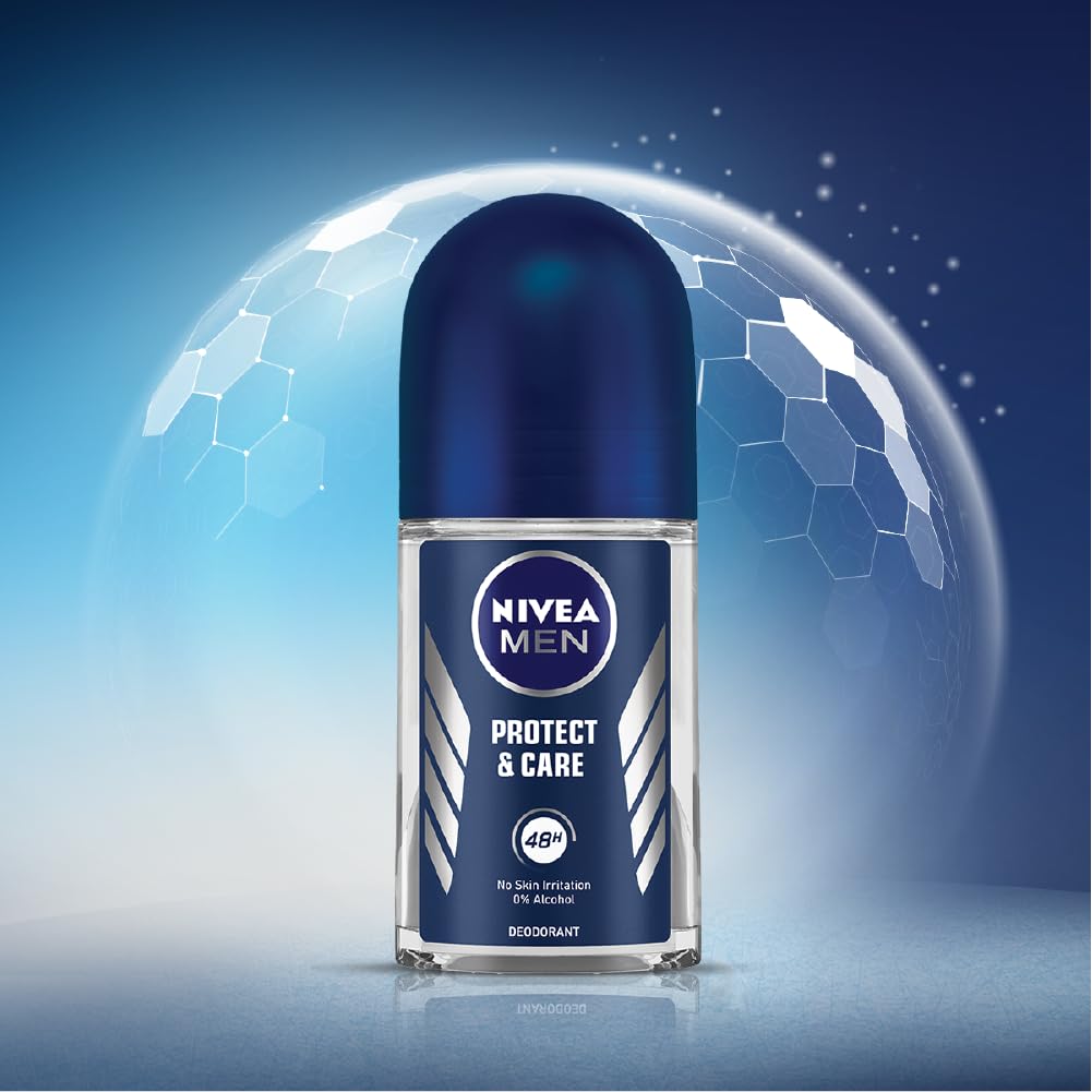 NIVEA Men Fresh Woody Protect And Care Roll On, 50Ml NIVEA