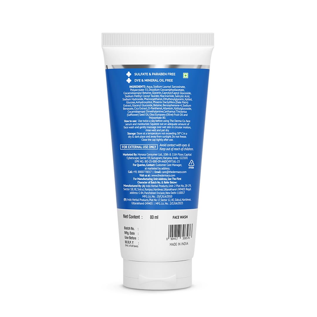 Derma Co 2% Sali-Cinamide Anti-Acne Face Wash 80ML The Derma Co