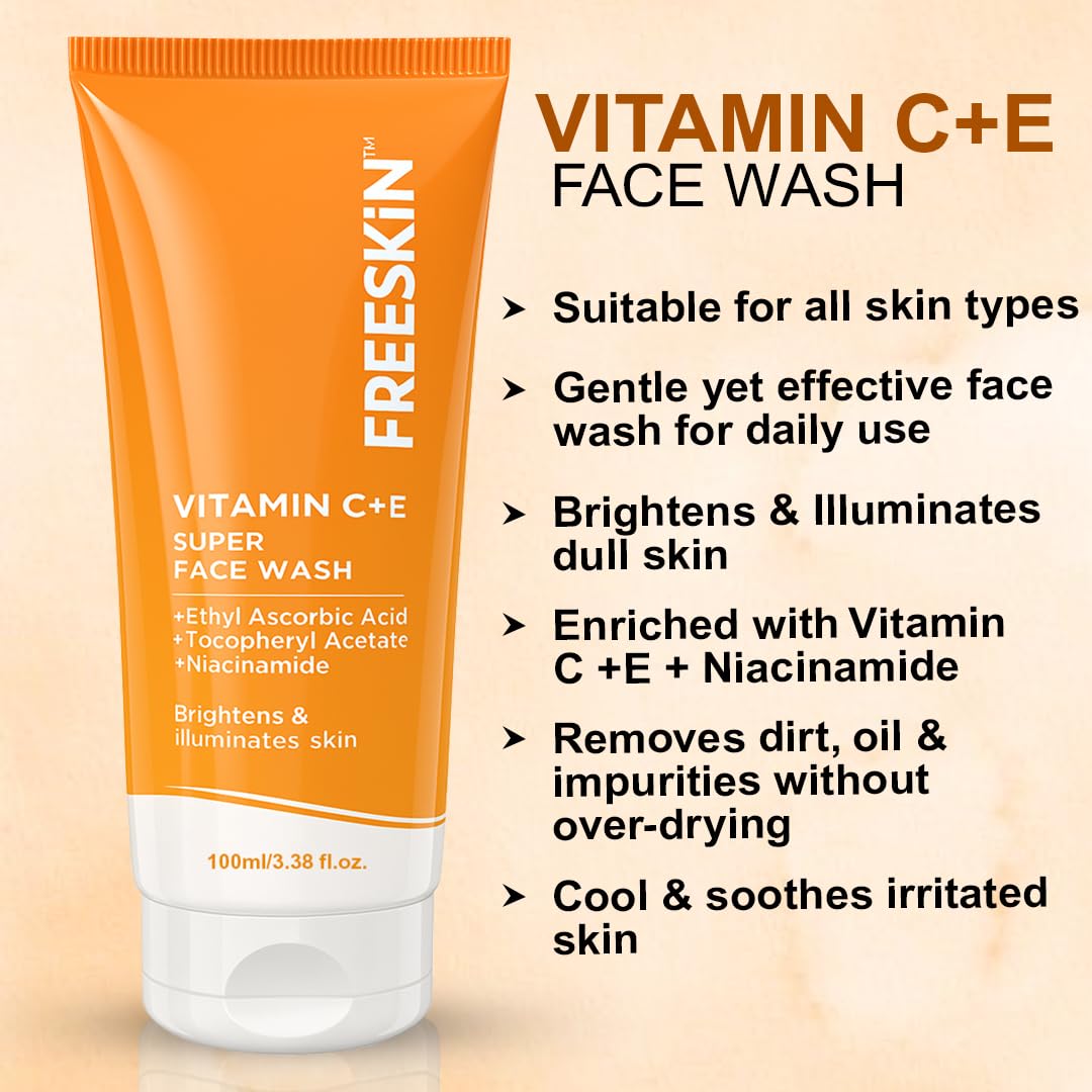 Freeskin Vitamin C+E Super Face Wash 100ML freeskin