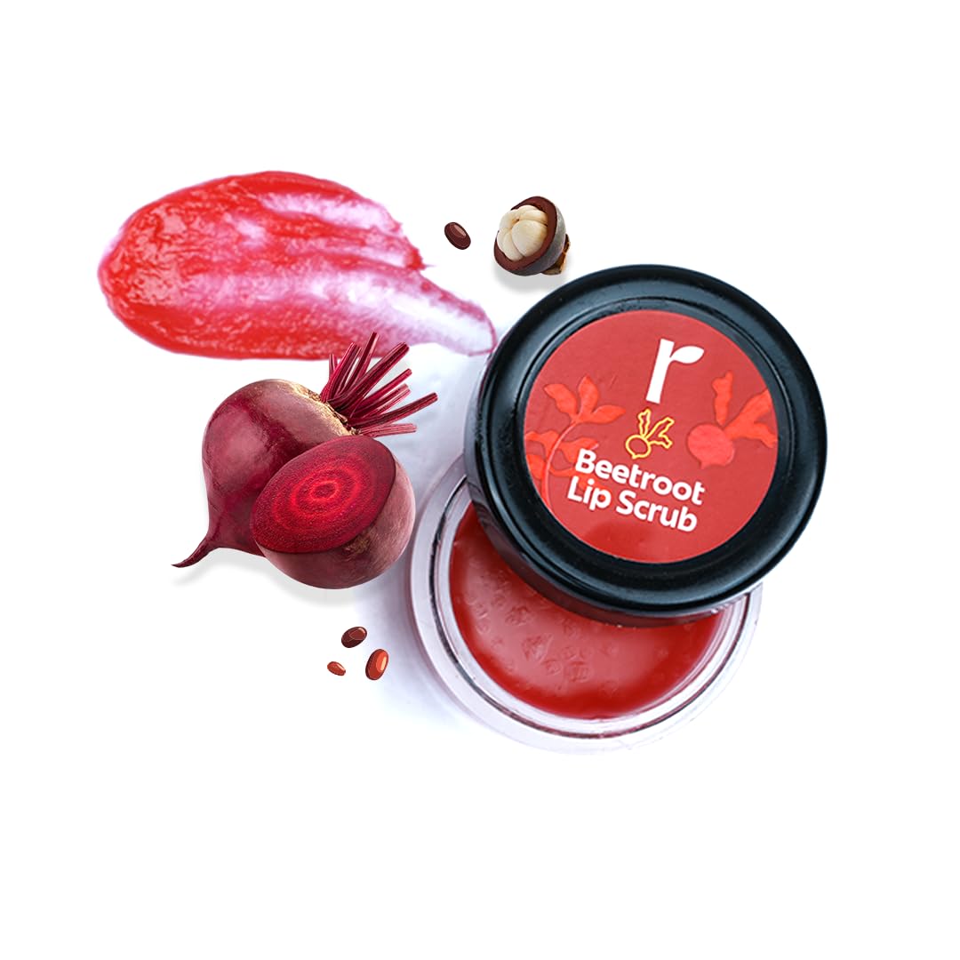 Rivona Beetroot Lip Scrub With Niacinamide Reduces Pigmentation 8gm