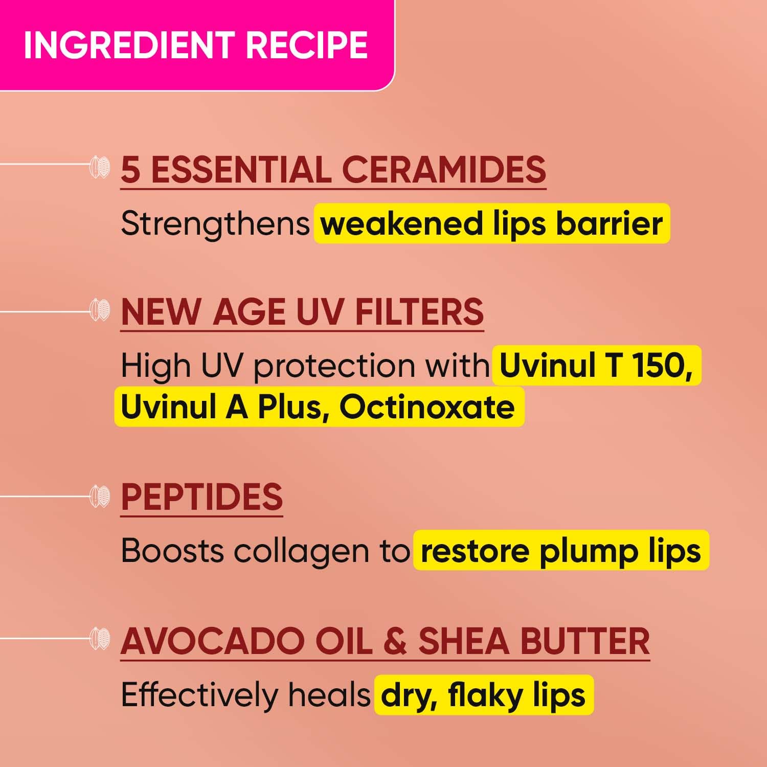 DOT & KEY Ceramide | Peptide Barrier Repair Lip Balm SPF 50 PA+++ | 10G Dot & Key