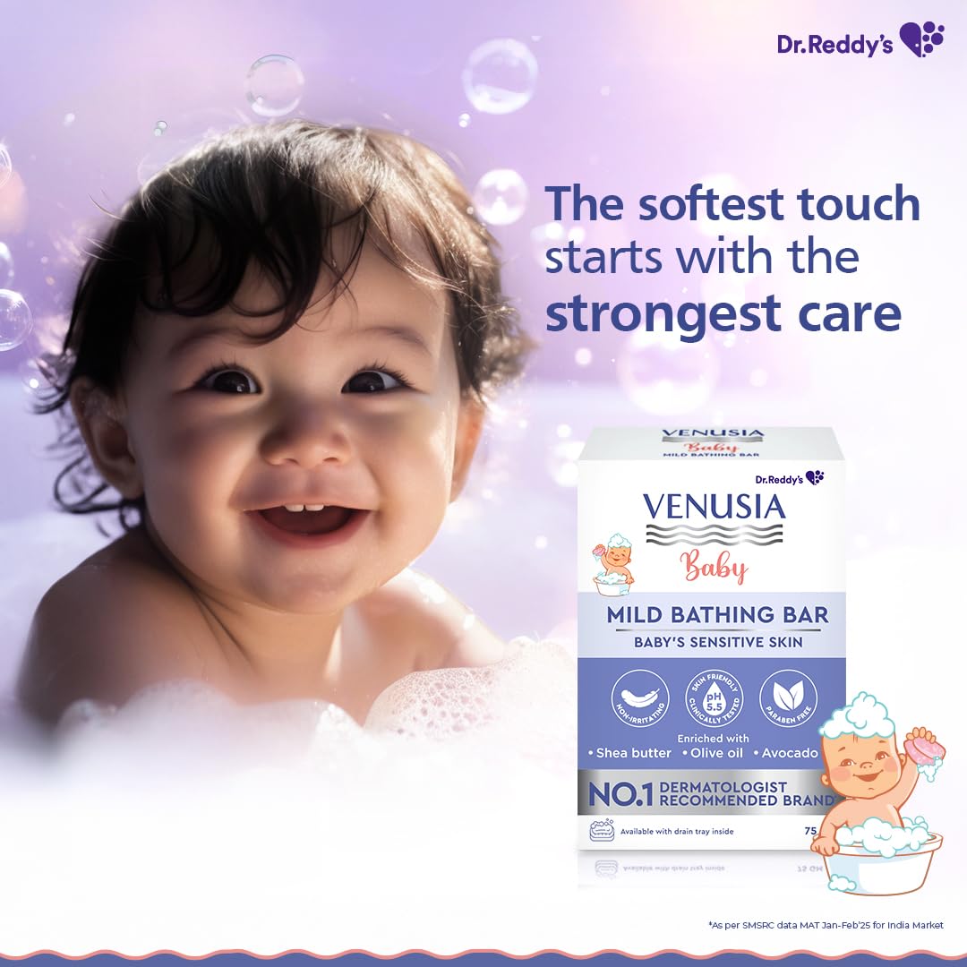 Dr. Reddy's Venusia Baby Mild Bathing Bar 75G Dr Reddy's