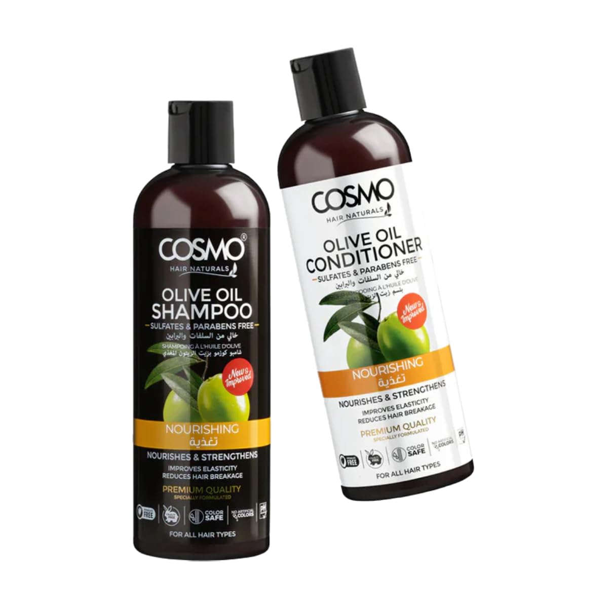 CD COSMO DESIGNS Shampoo & Conditioner Set - Combo Pack of 2 (480ml, Olive Oil) COSMO